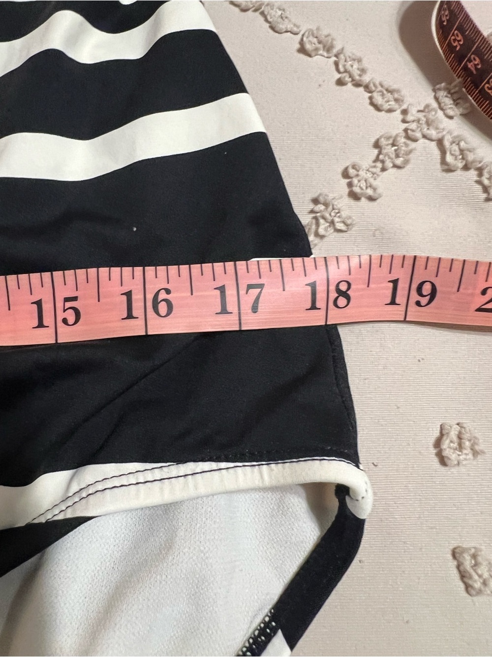 Ralph Lauren Black and White Striped Halter One-Piece Swimsuit Size 14 EUC - Picture 9 of 10